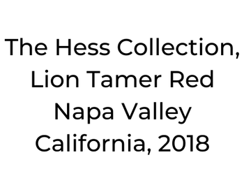 The Hess Collection, Lion Tamer Red Napa Valley California, 2018