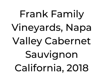 Frank Family Vineyards, Napa Valley Cabernet Sauvignon California, 2018